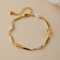 Copper Plating 18K  Retaining Inlaid Zircon Bracelet