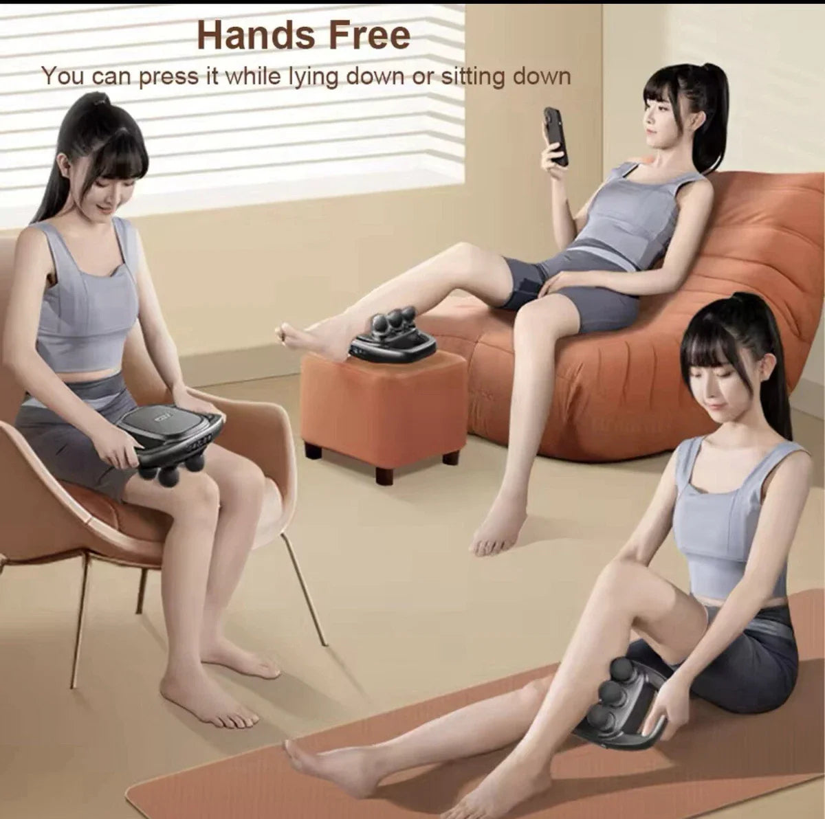 6-Head Fascia Muscle Massager Gun –  مسدس تدليك العضلات والأنسجة الضامة بستة رؤوس –